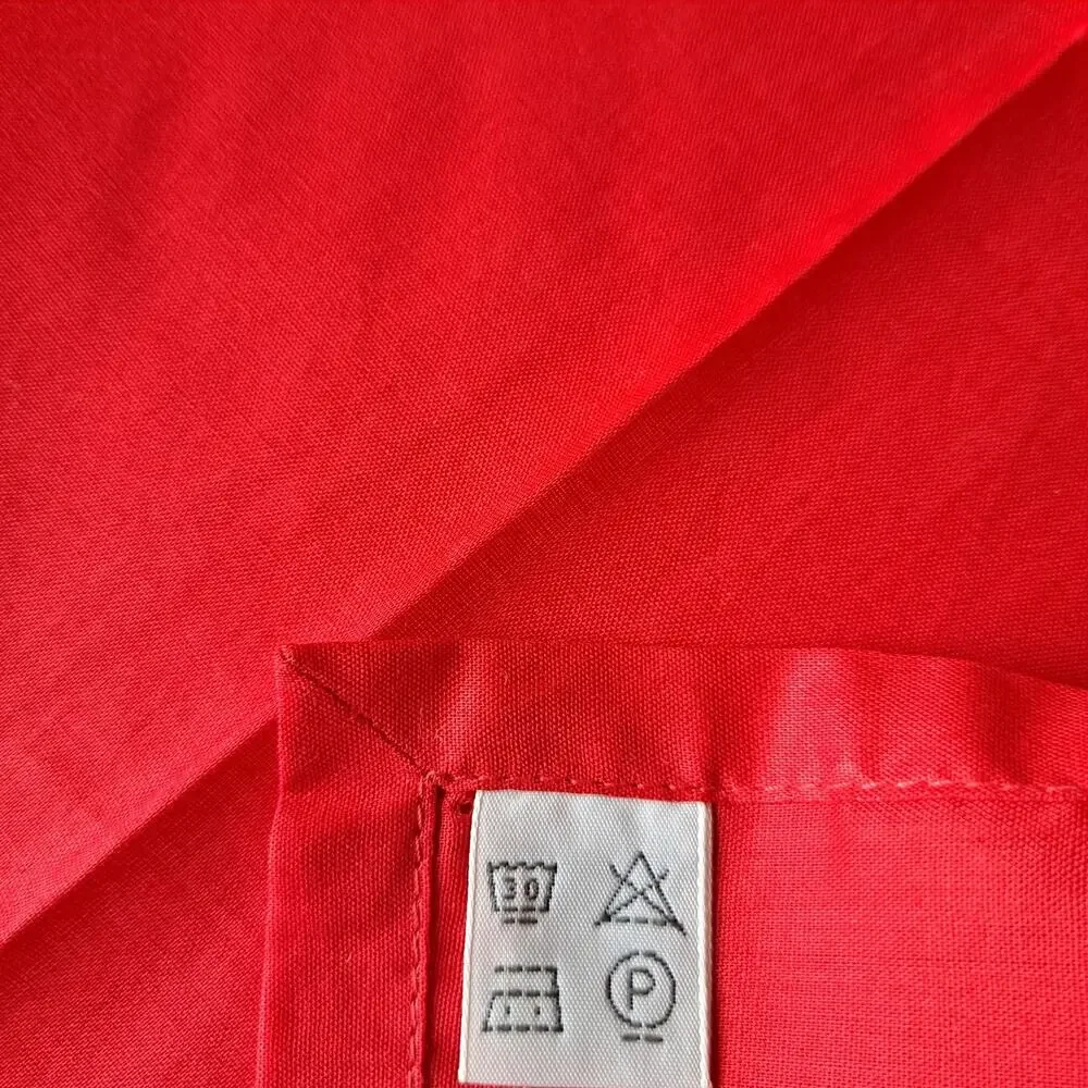 Jim Thompson 100% Cotton Solid Red Square Dinner Table Napkin Made in Thailand
